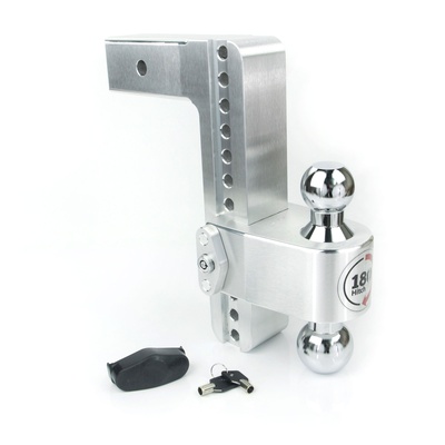 Weigh Safe Adjustable 10" Drop Hitch Turnover Ball with 2.5" Shank (Chrome Ball) - CTB10-2.5